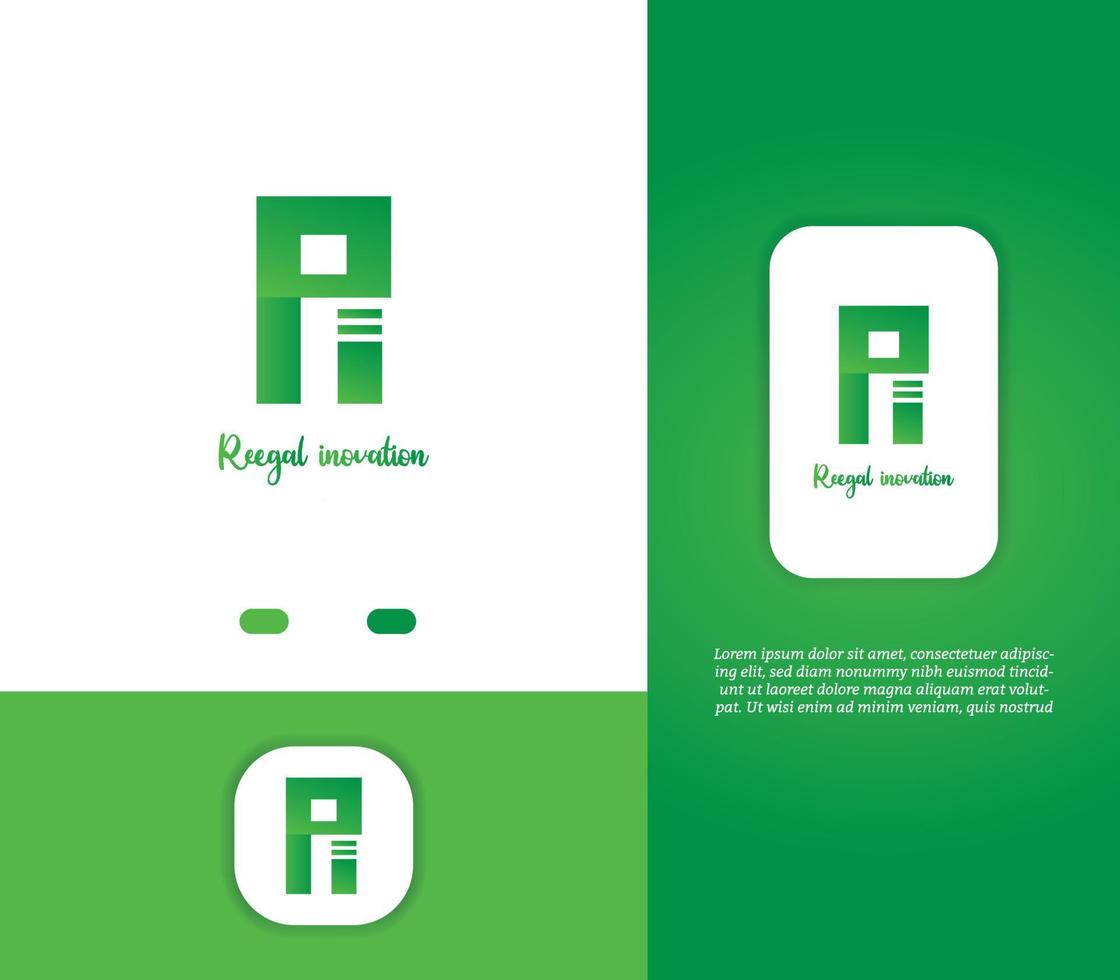 illustration vectorielle de logo créatif futur numérique moderne minimal vecteur
