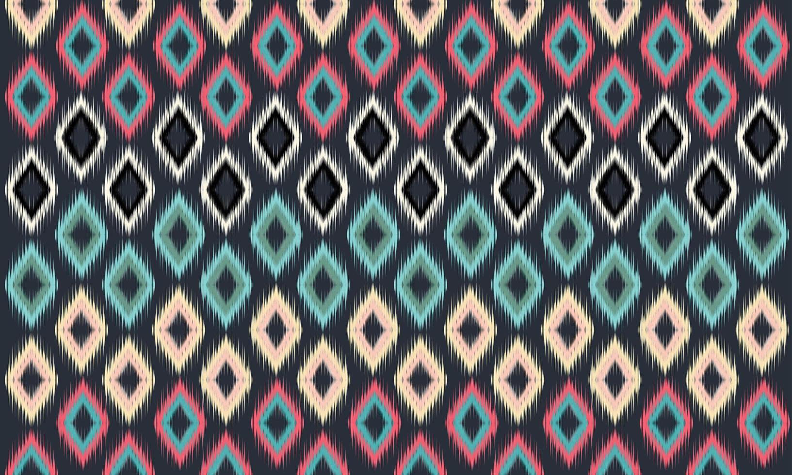 Motif ikat oriental ethnique géométrique design traditionnel pour le fond, tapis, papier peint, vêtements, emballage, batik, tissu, illustration vectorielle. style de broderie. vecteur