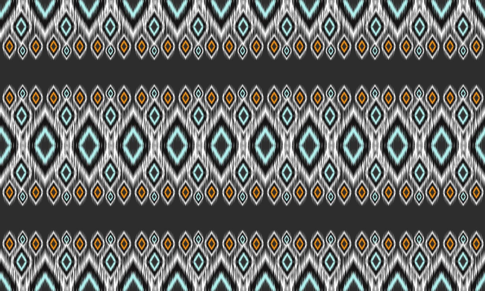 Motif ikat oriental ethnique géométrique design traditionnel pour le fond, tapis, papier peint, vêtements, emballage, batik, tissu, illustration vectorielle. style de broderie. vecteur