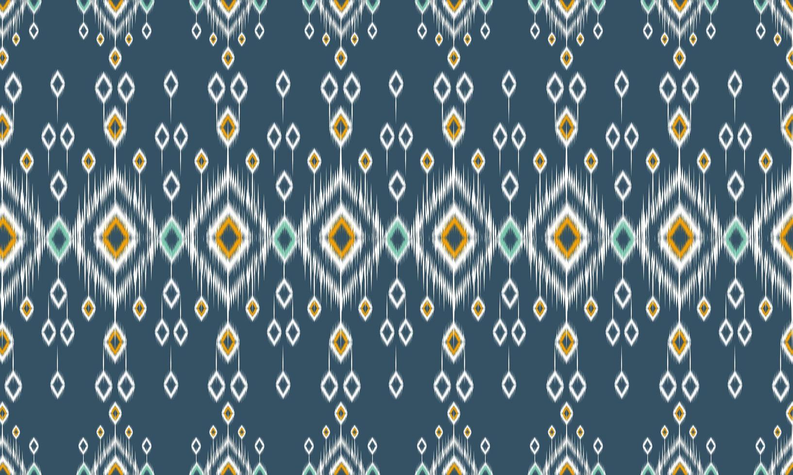 Motif ikat oriental ethnique géométrique design traditionnel pour le fond, tapis, papier peint, vêtements, emballage, batik, tissu, illustration vectorielle. style de broderie. vecteur