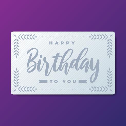 Éléments de carte de voeux joyeux anniversaire vecteur