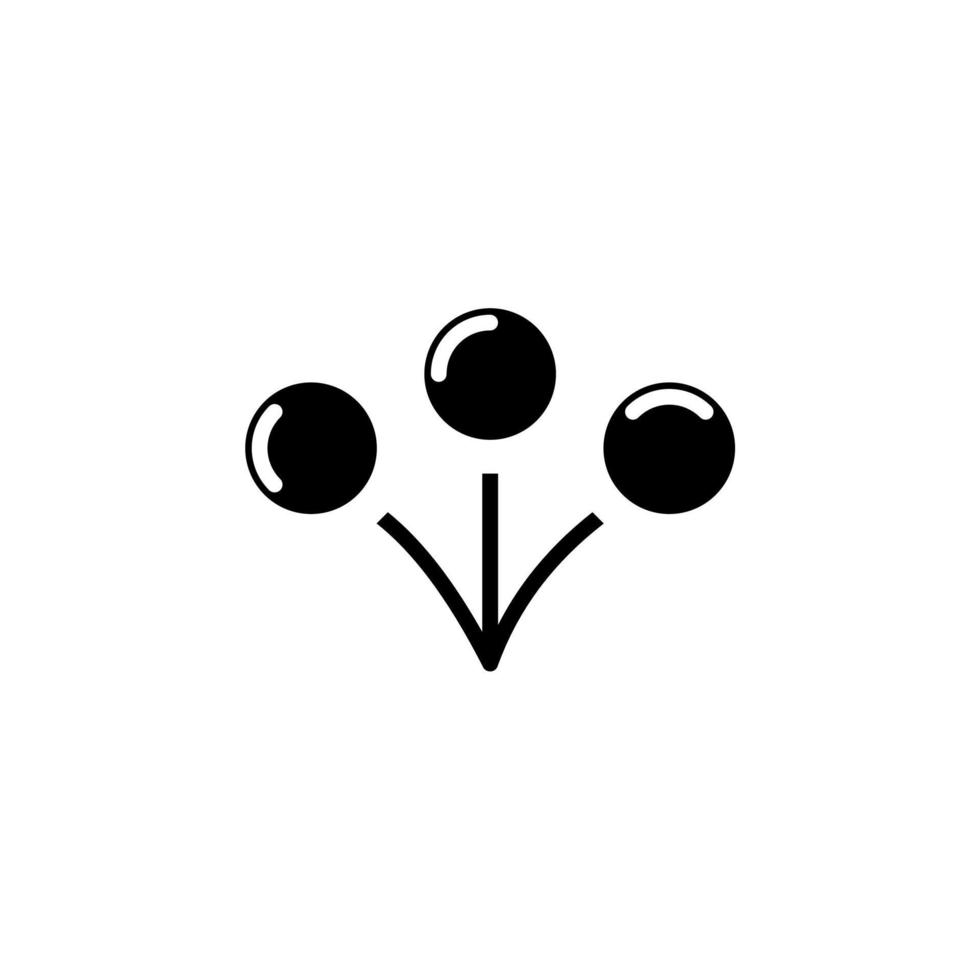modèle de logo d'illustration vectorielle d'icône solide de ballon. adapté à de nombreuses fins. vecteur