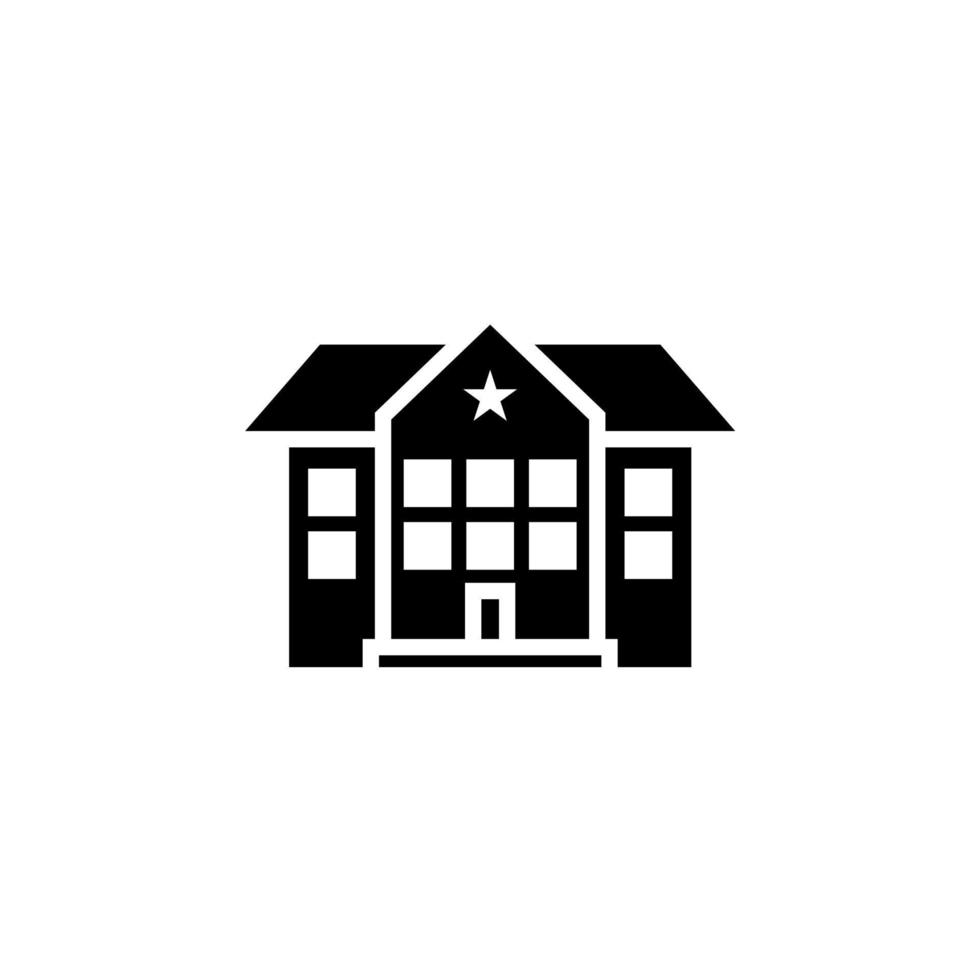 hôtel, appartement, maison de ville, modèle de logo d'illustration vectorielle icône solide résidentiel. adapté à de nombreuses fins. vecteur