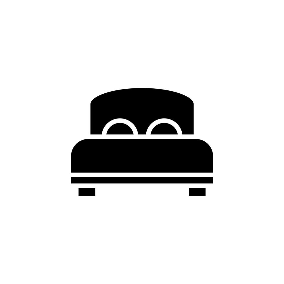 lit, modèle de logo d'illustration vectorielle d'icône solide de chambre à coucher. adapté à de nombreuses fins. vecteur