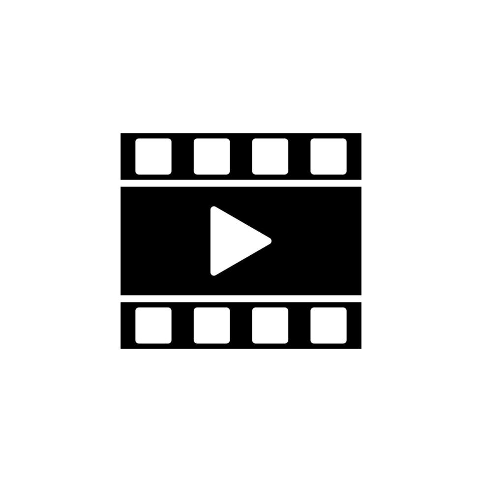 vidéo, jeu, film, lecteur, modèle de logo d'illustration vectorielle d'icône solide de film. adapté à de nombreuses fins. vecteur