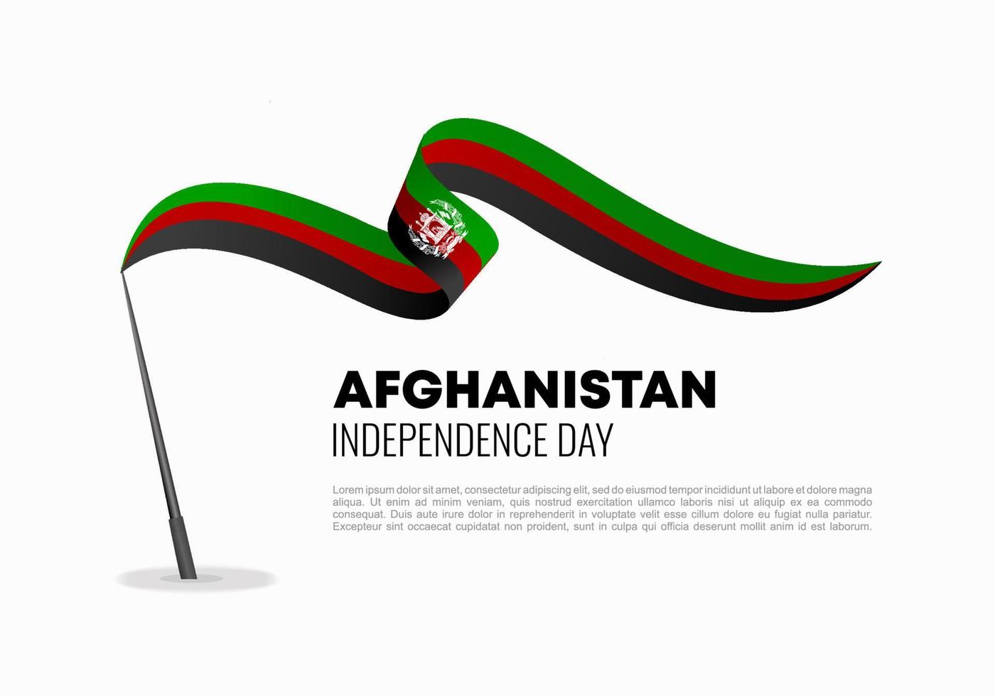 fête de l'indépendance de l'afghanistan pour la célébration nationale le 19 août. vecteur