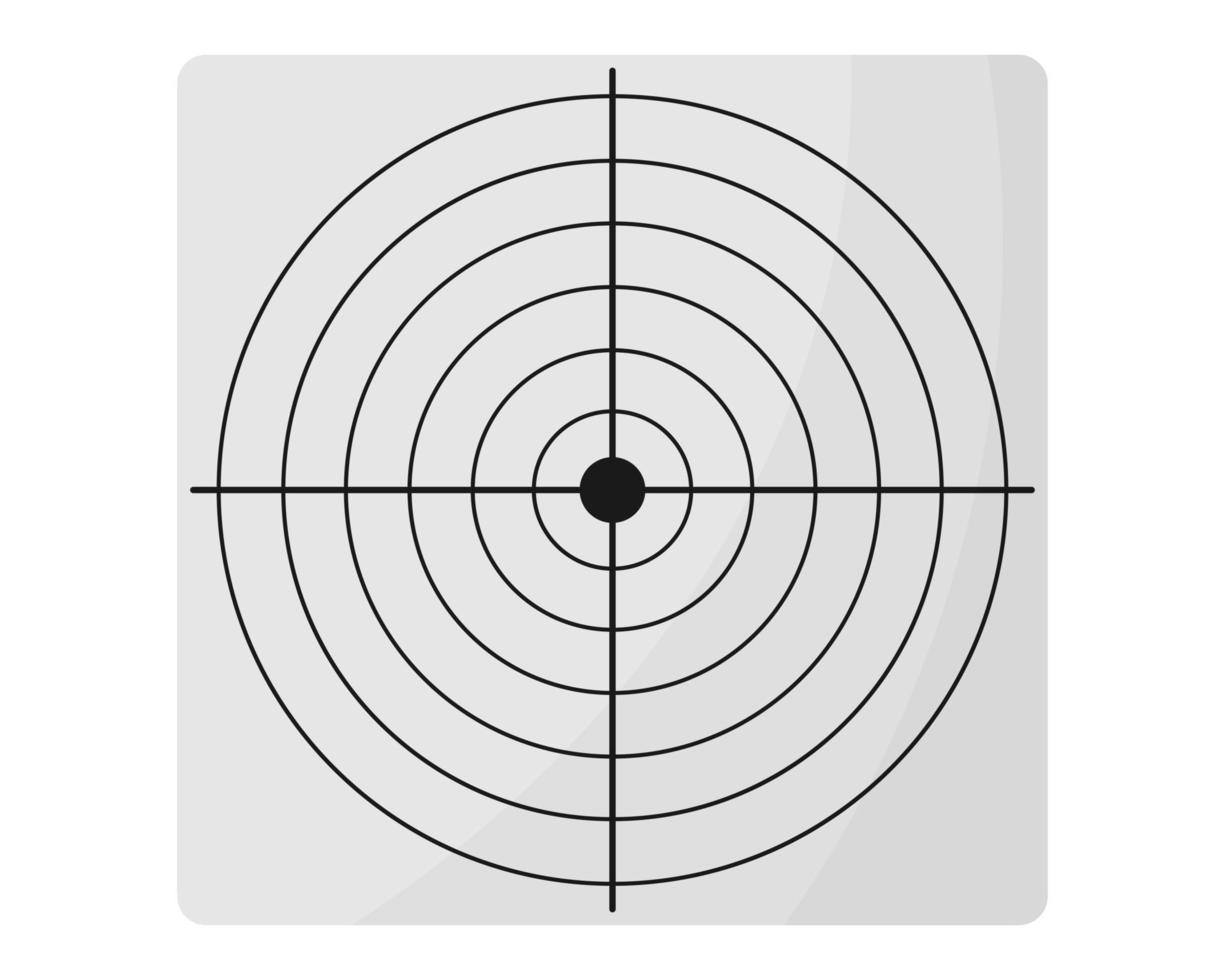 cibles de tir à canon carré ou cible de visée en vue de face. objectif atteindre concept vecteur