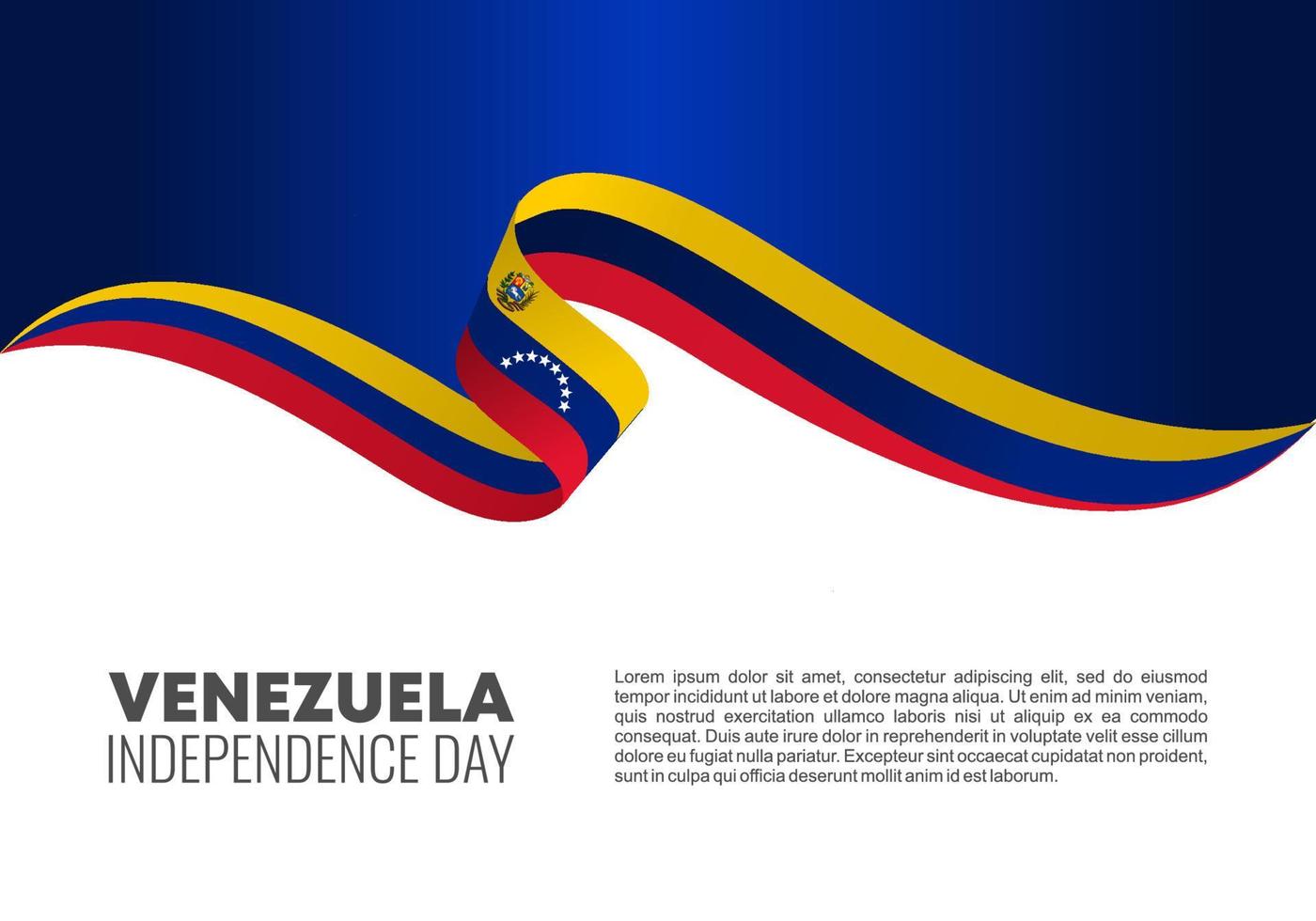 fête de l'indépendance du venezuela pour la célébration nationale le 5 juillet. vecteur
