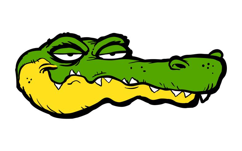 Illustration de dessin animé d&#39;alligator vecteur