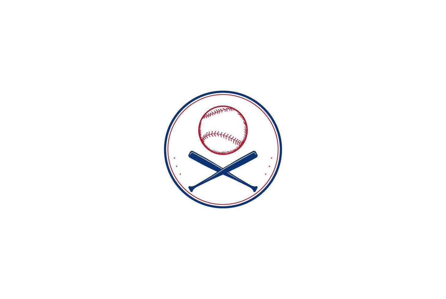 vintage hipster croisé chauve-souris baseball sport club équipe logo design vecteur