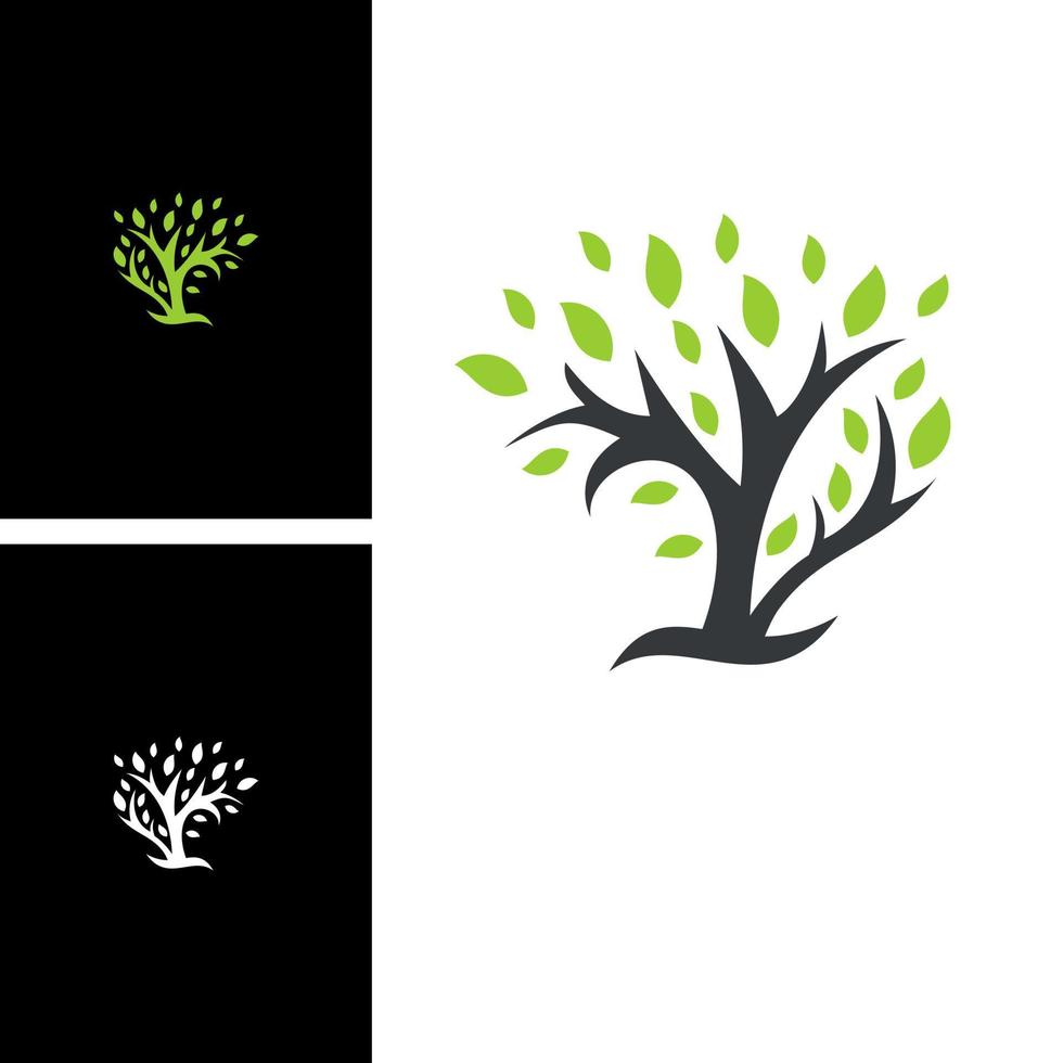 vecteur d'illustration de conception de logo d'arbre