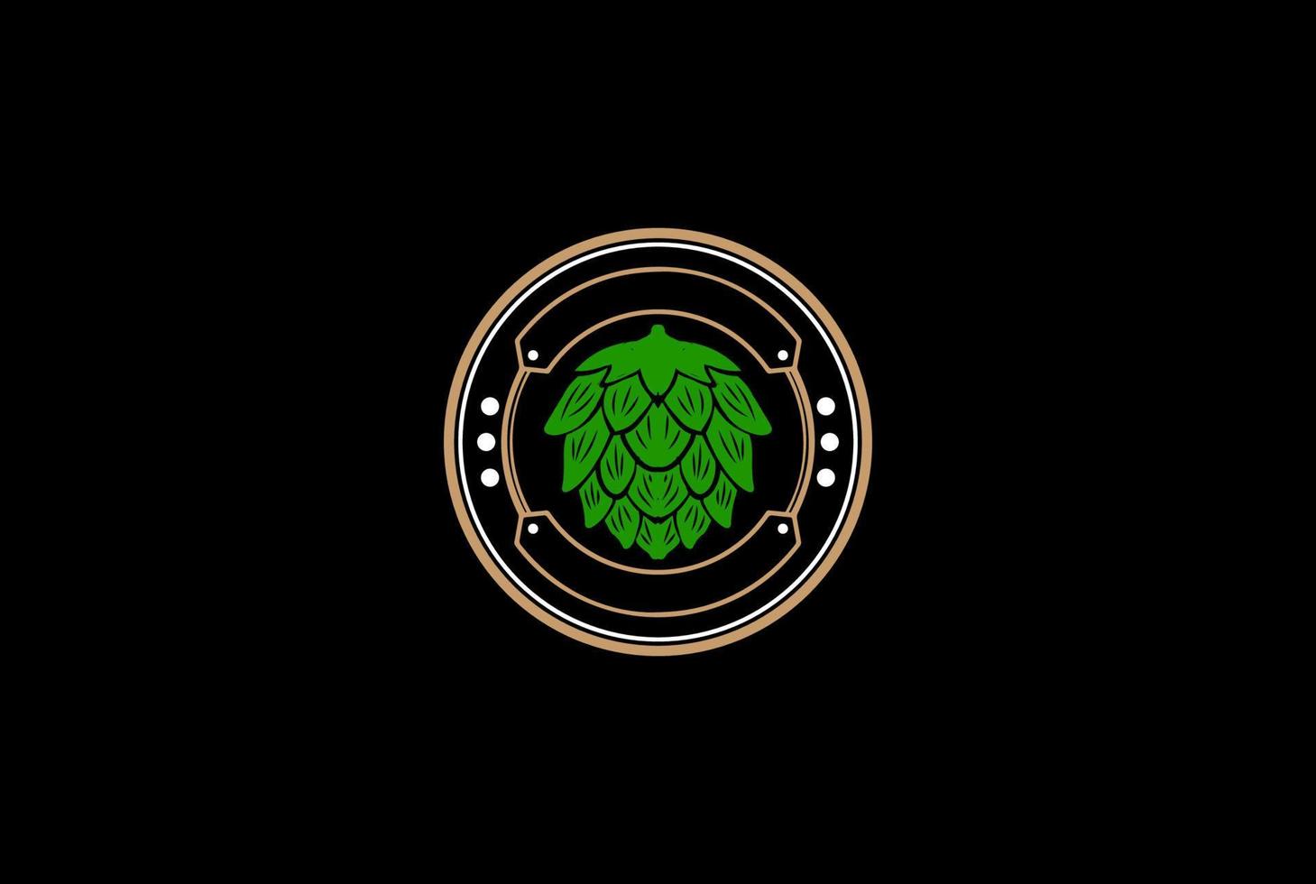 houblon circulaire pour la conception du logo de la brasserie vecteur