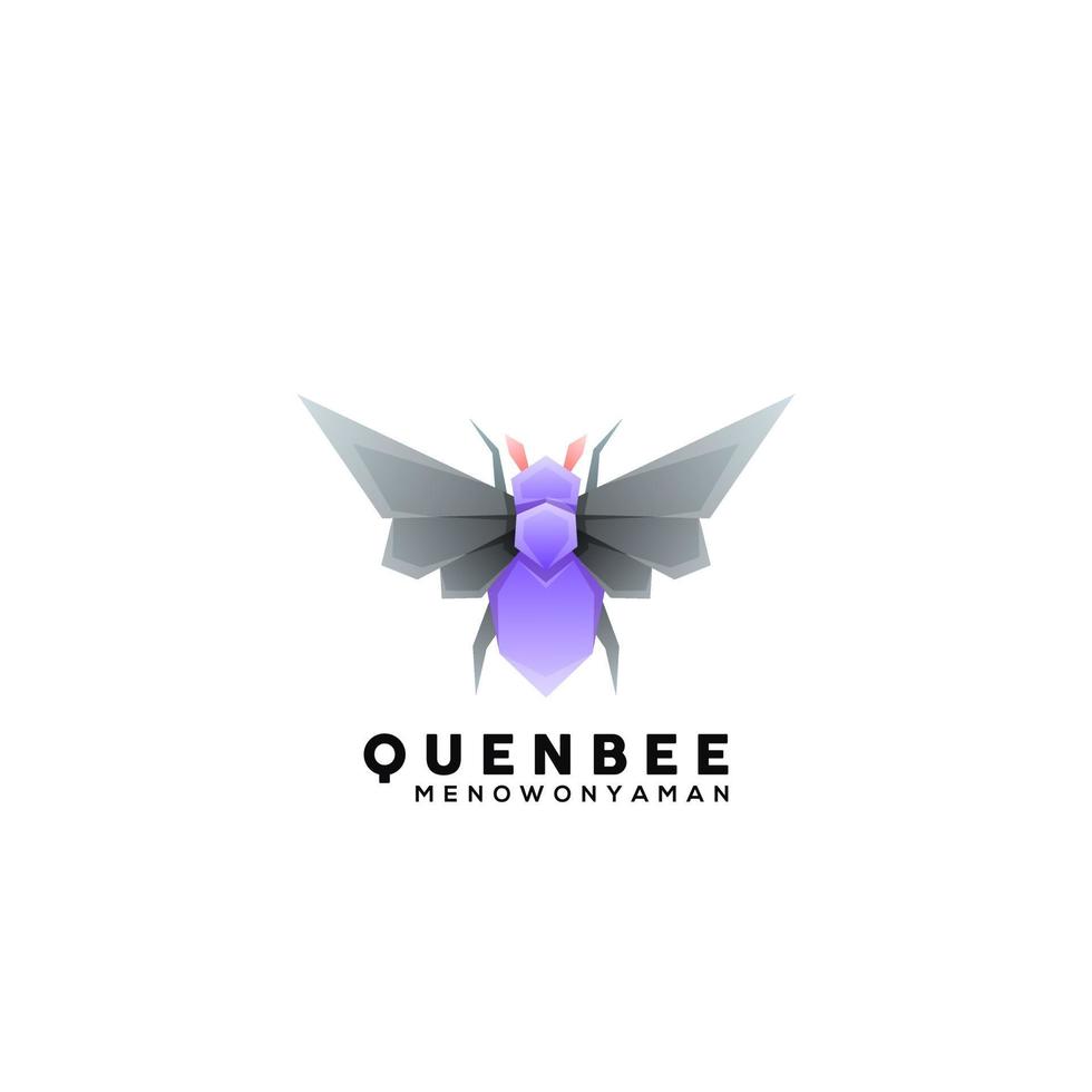 création de logo quenbee vecteur