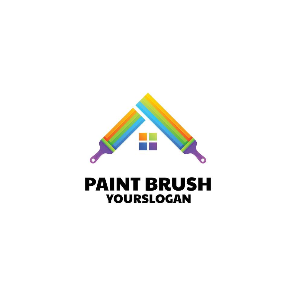 création de logo de peinture à domicile pour votre entreprise vecteur