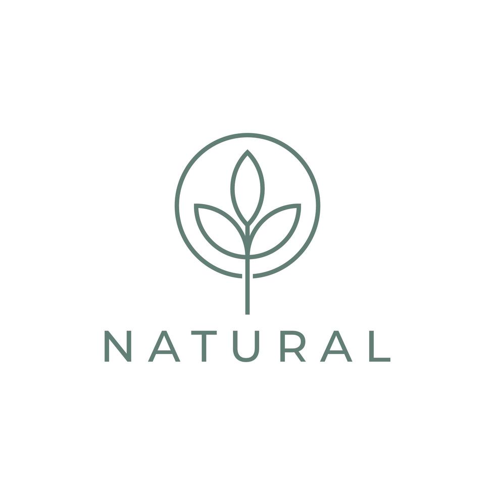 logo ligne nature simple vecteur