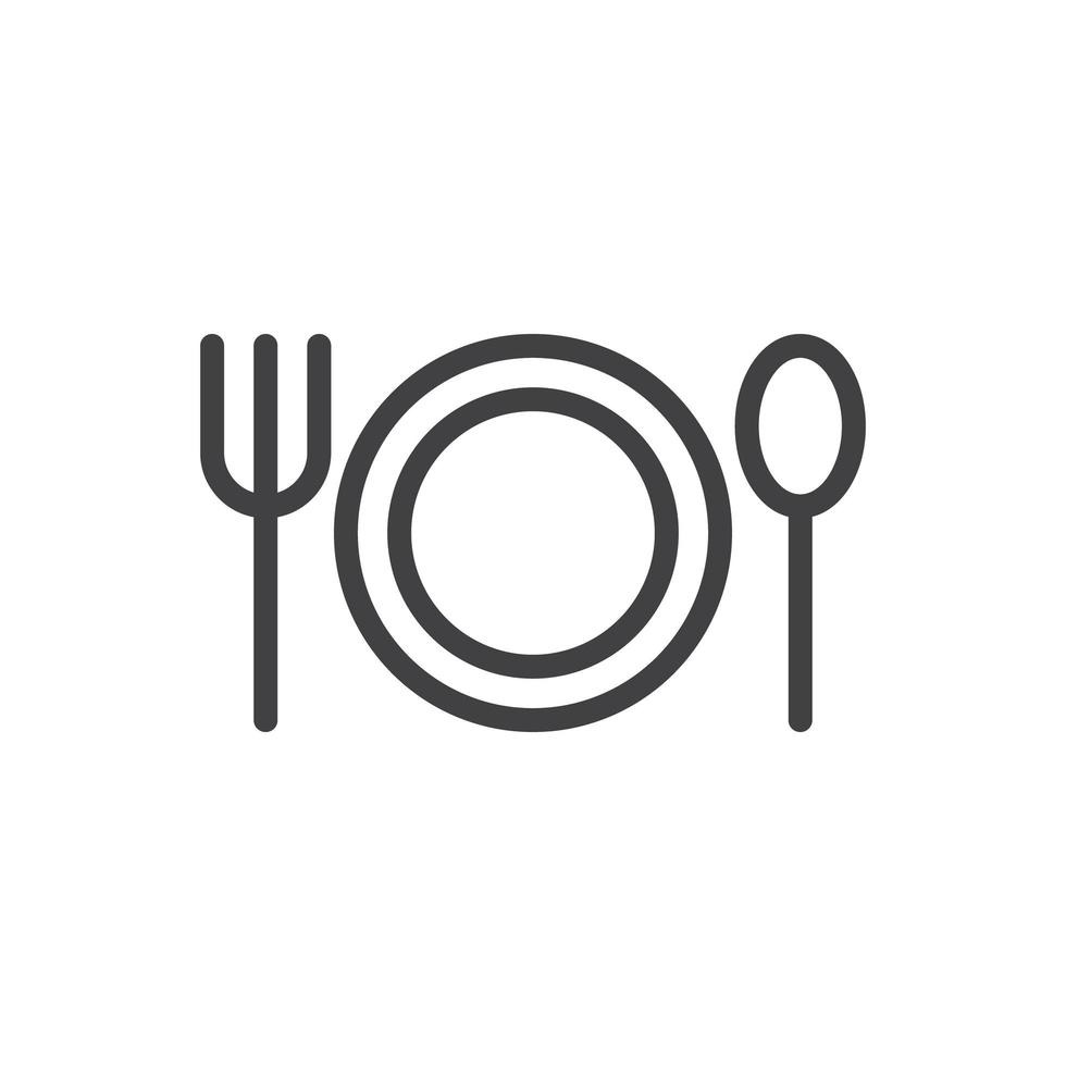 icône de vecteur cuillère fourchette cuillère
