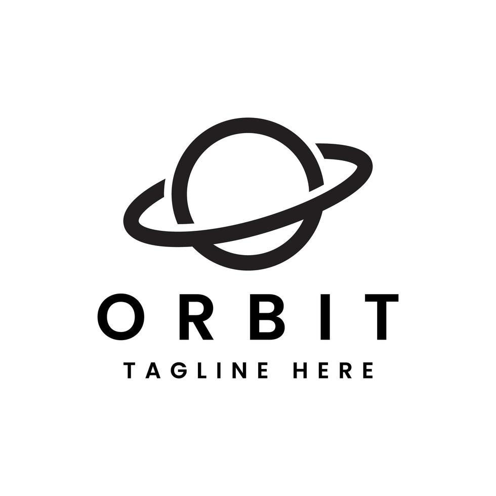 création de logo de ligne d'orbite vecteur