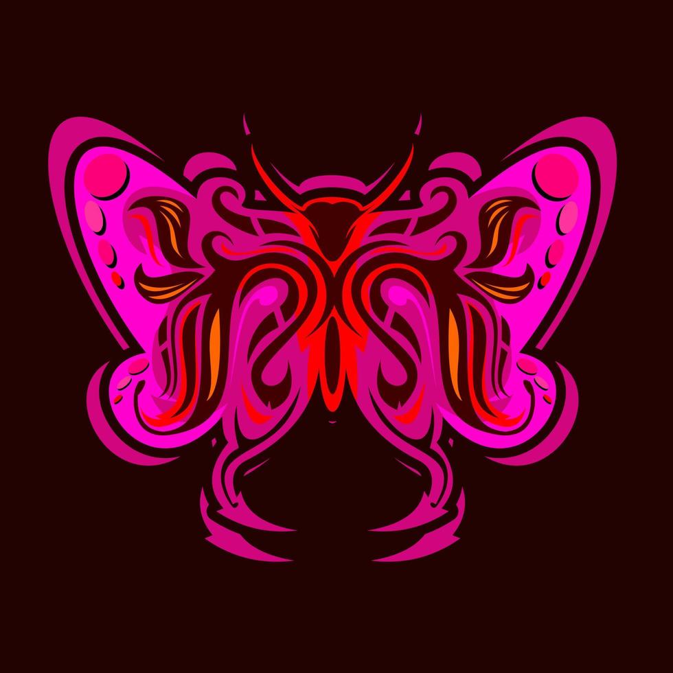 concept de couleur papillon vecteur