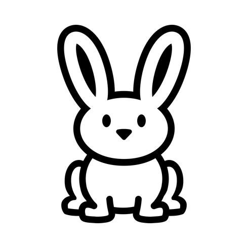 Graphique de lapin de dessin animé vecteur