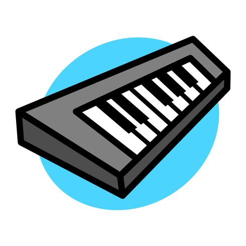 Icône de vecteur Instrument de musique clavier clavier