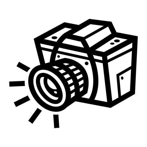 Icône de vecteur de caméra de photographie