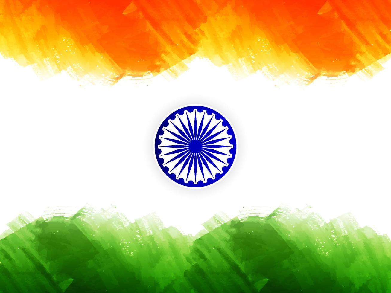drapeau indien thème jour de la république fond décoratif aquarelle vecteur
