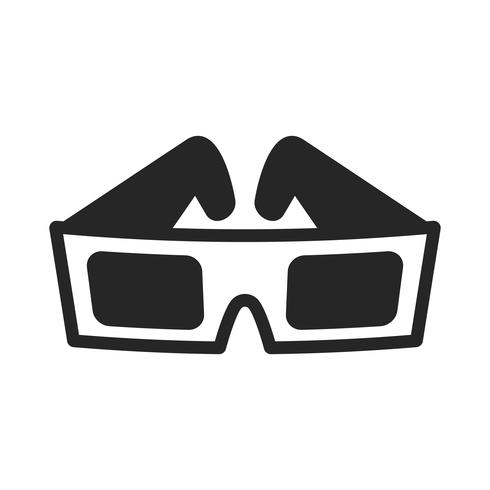 Lunettes de cinéma 3D vecteur