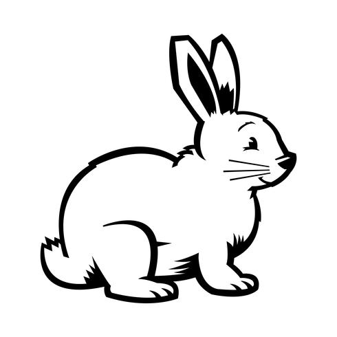 Graphique de lapin de dessin animé vecteur