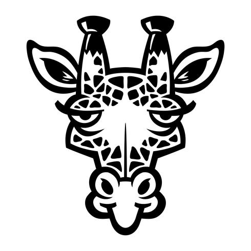 Girafe de dessin animé vecteur