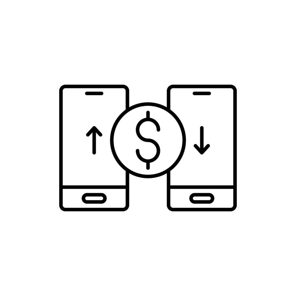 icône de conversion de change d'argent vecteur