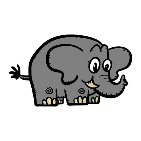 Illustration d&#39;éléphant de dessin animé mignon vecteur