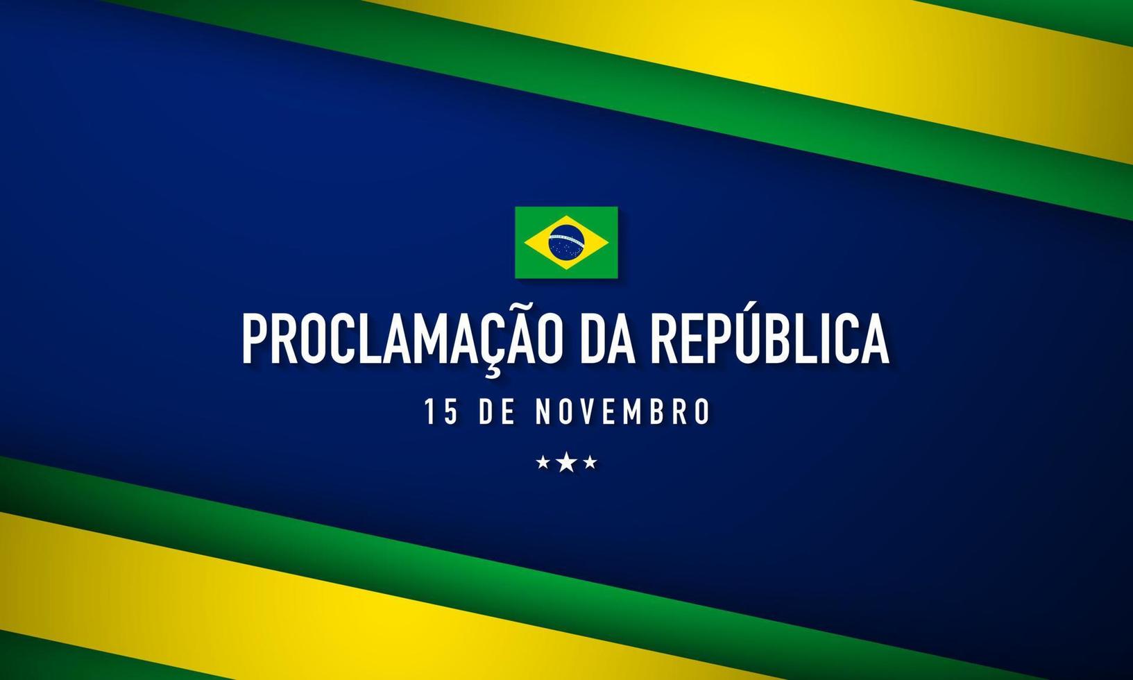 fond de la fête de la république du brésil. illustration vectorielle. vecteur