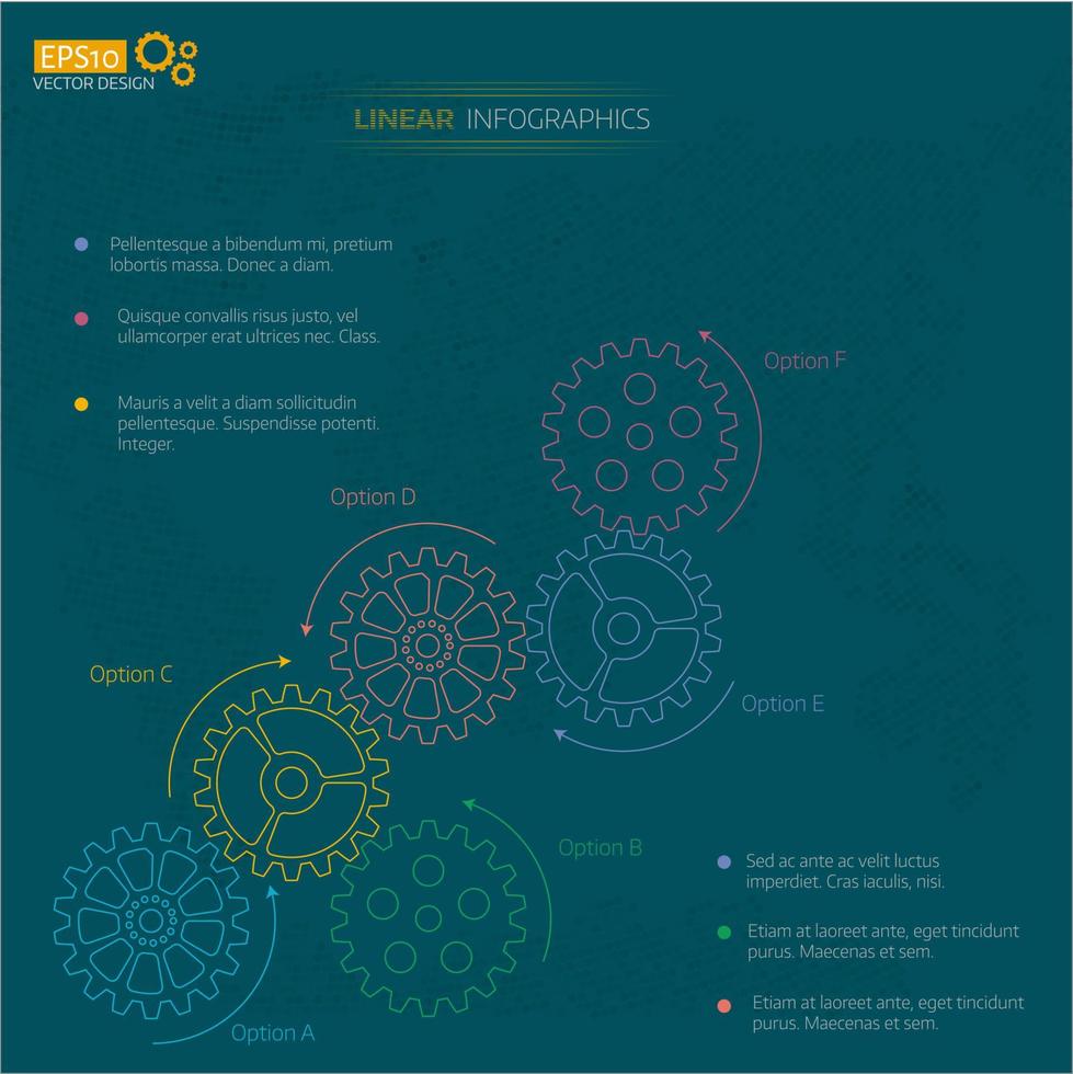 infographie linéaire d'entreprise vecteur