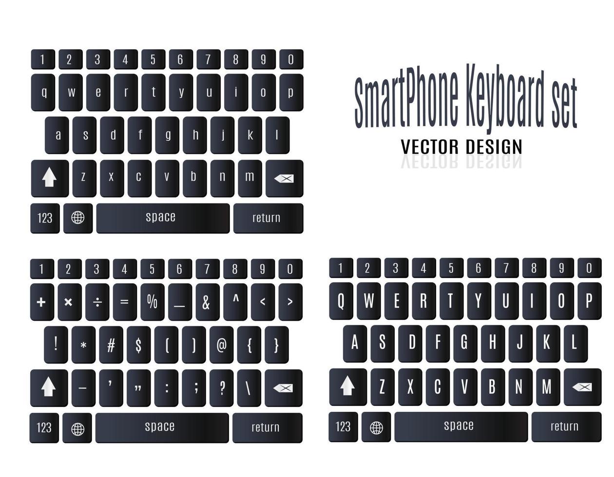 modèle de clavier pour smartphone vecteur