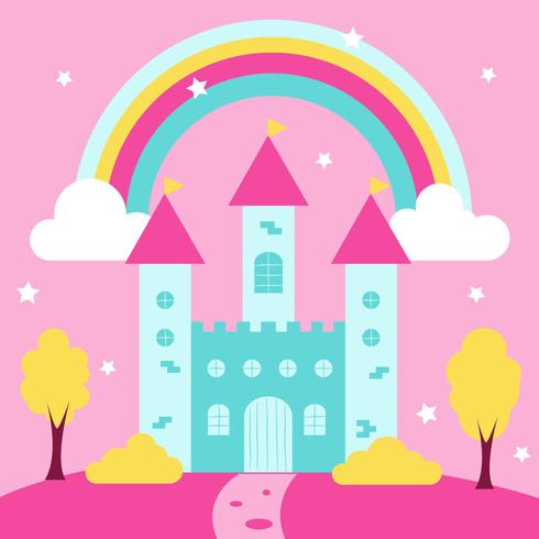 Chateau Princesse Mignon Avec Arc En Ciel Et Paysage Telecharger Vectoriel Gratuit Clipart Graphique Vecteur Dessins Et Pictogramme Gratuit