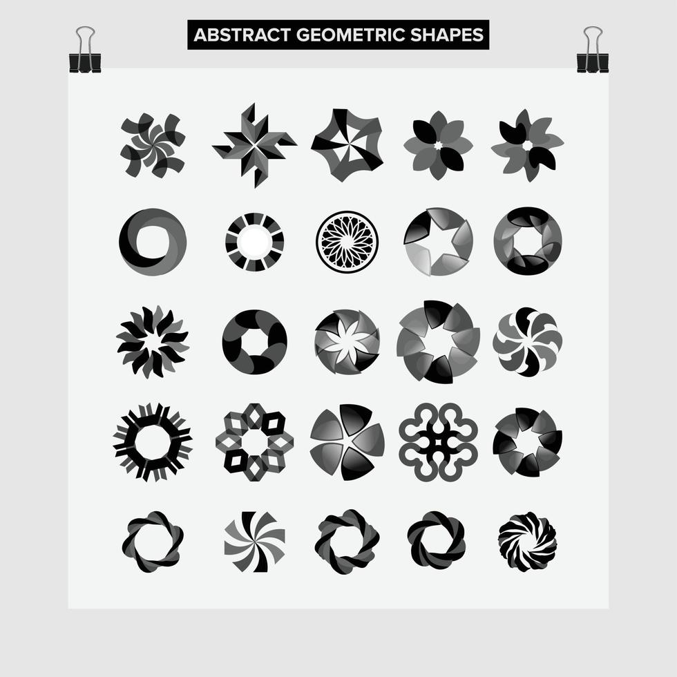 ensemble de formes géométriques abstraites vecteur