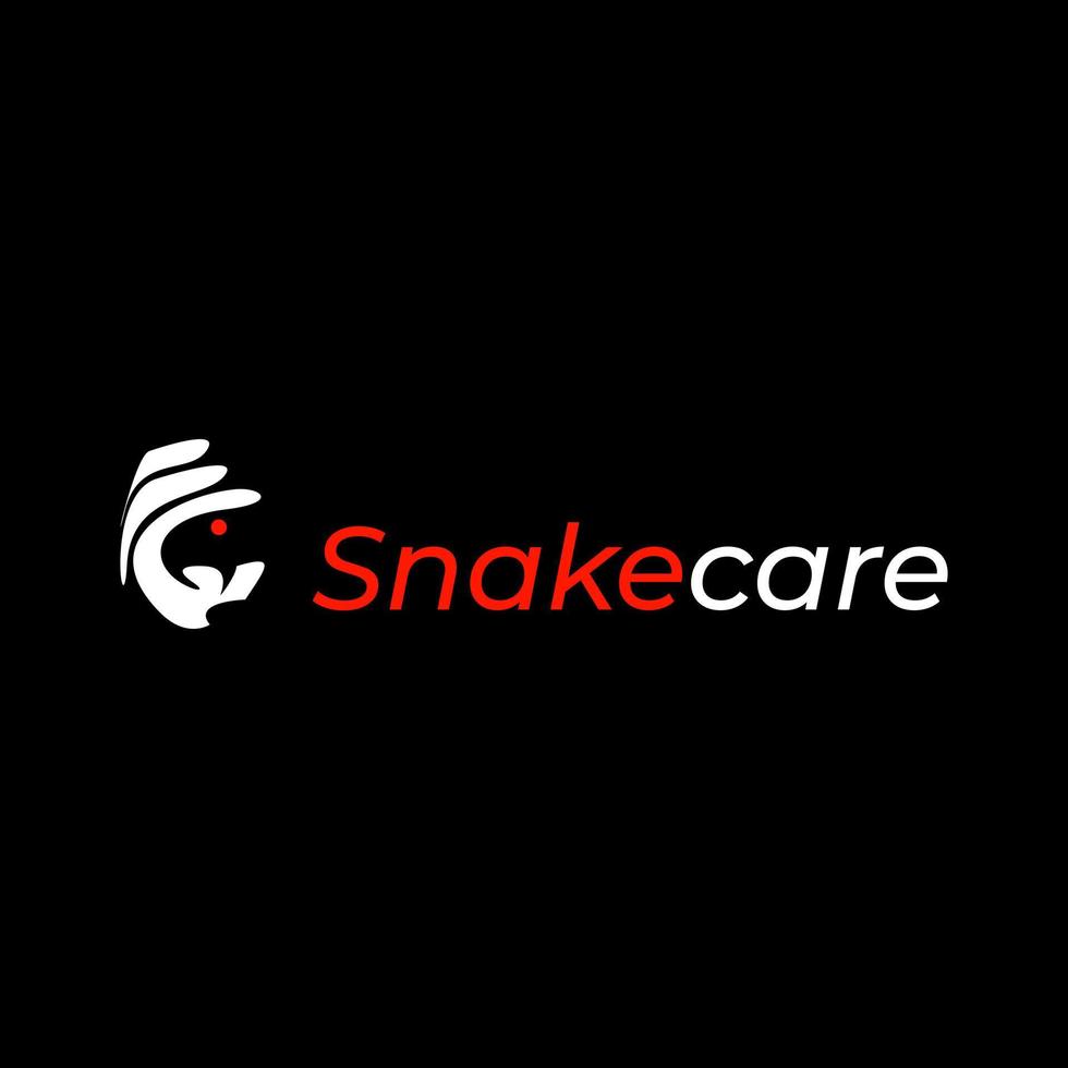 création de logo simple de sauvetage de la communauté de soins aux serpents vecteur