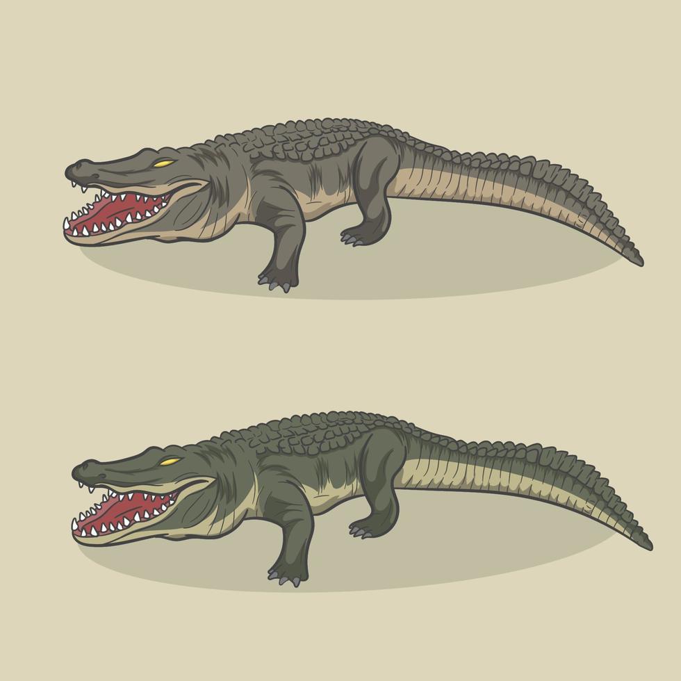 illustration vectorielle d'alligator vecteur