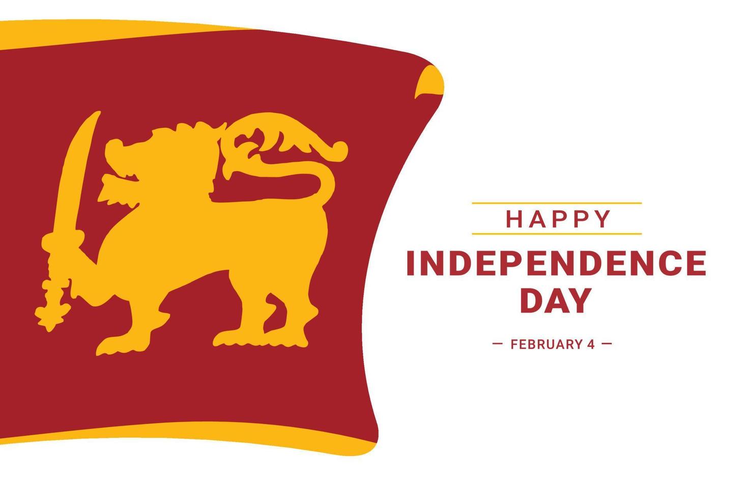 graphique vectoriel du jour de l'indépendance du sri lanka