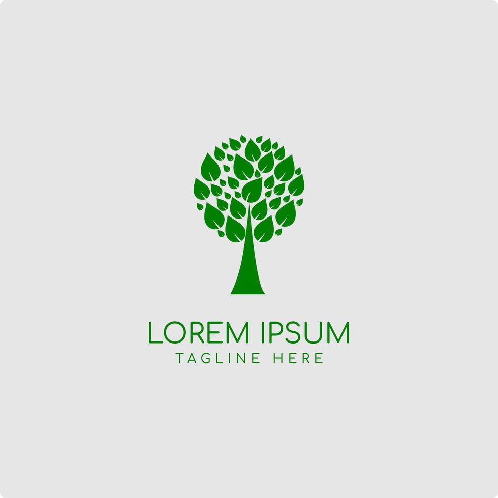 modèle de conception de logo arbre vert vecteur