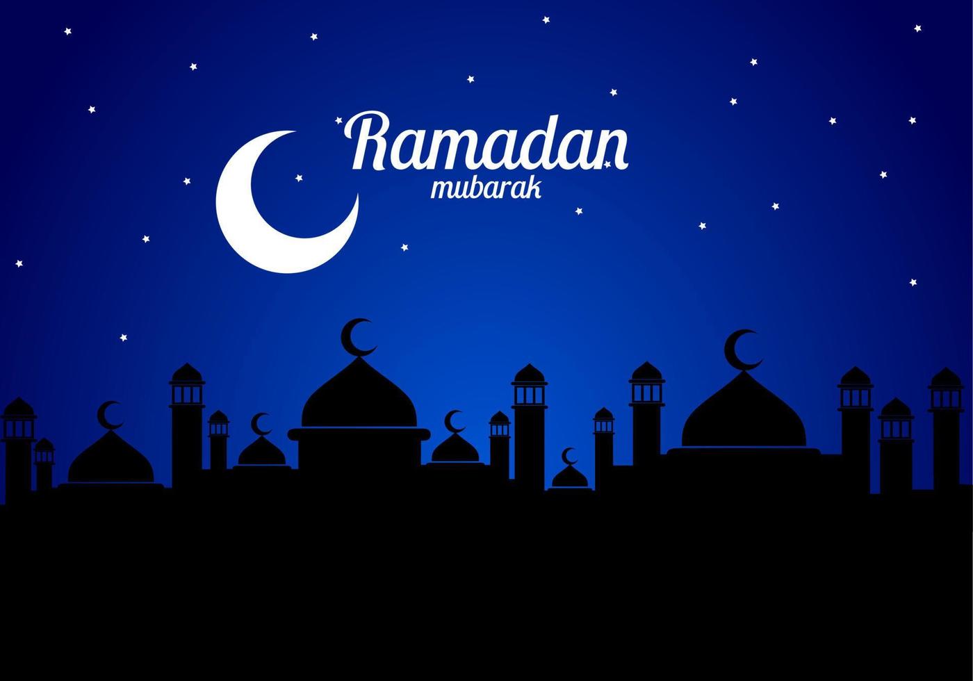 fond de nuit de ramadan vecteur