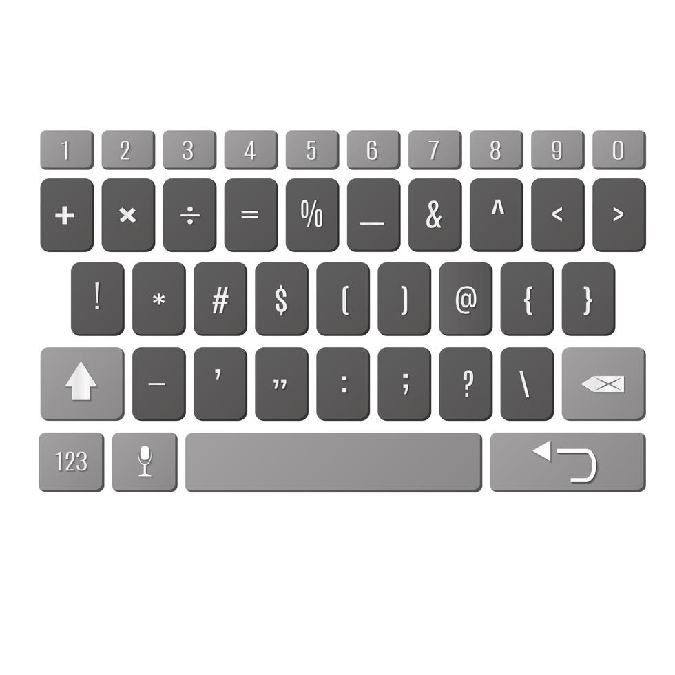 clavier moderne de vecteur de smartphone, boutons de chiffres