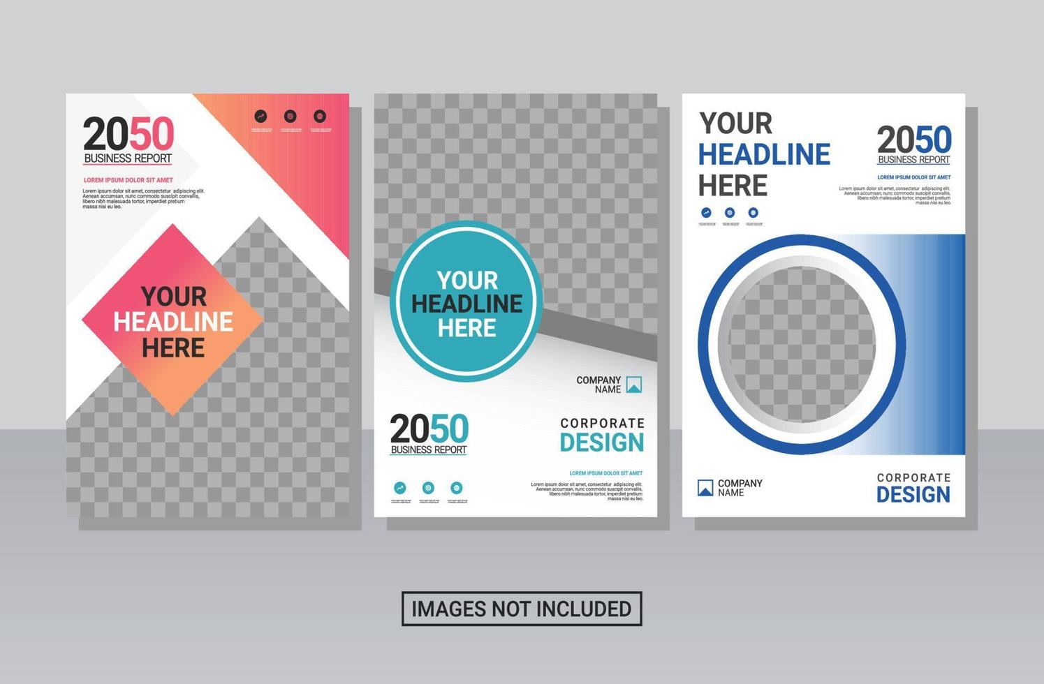 modèle de conception de collection de couverture de livre d'entreprise créative vecteur