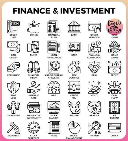 Finance &amp; Investment concept icône de la ligne vecteur