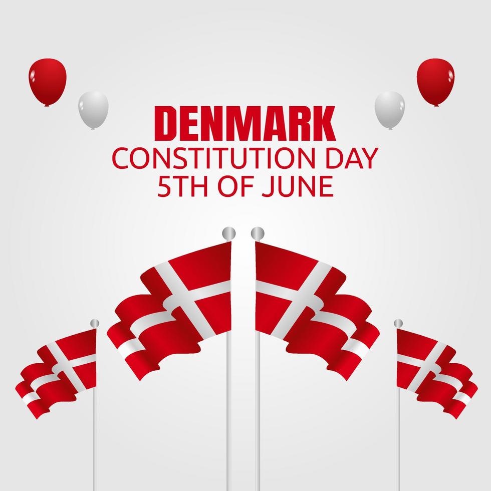illustration vectorielle du jour de la constitution du danemark vecteur