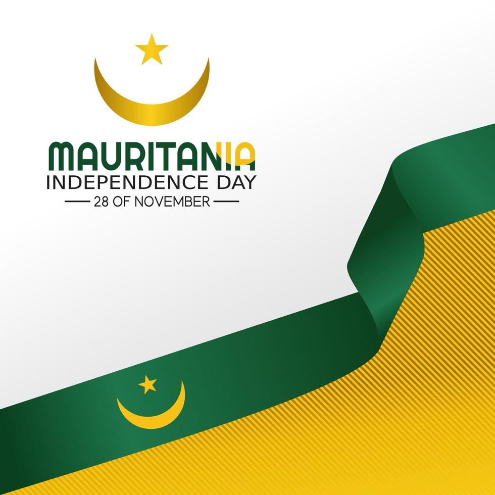 illustration vectorielle de la fête de l'indépendance de la mauritanie vecteur