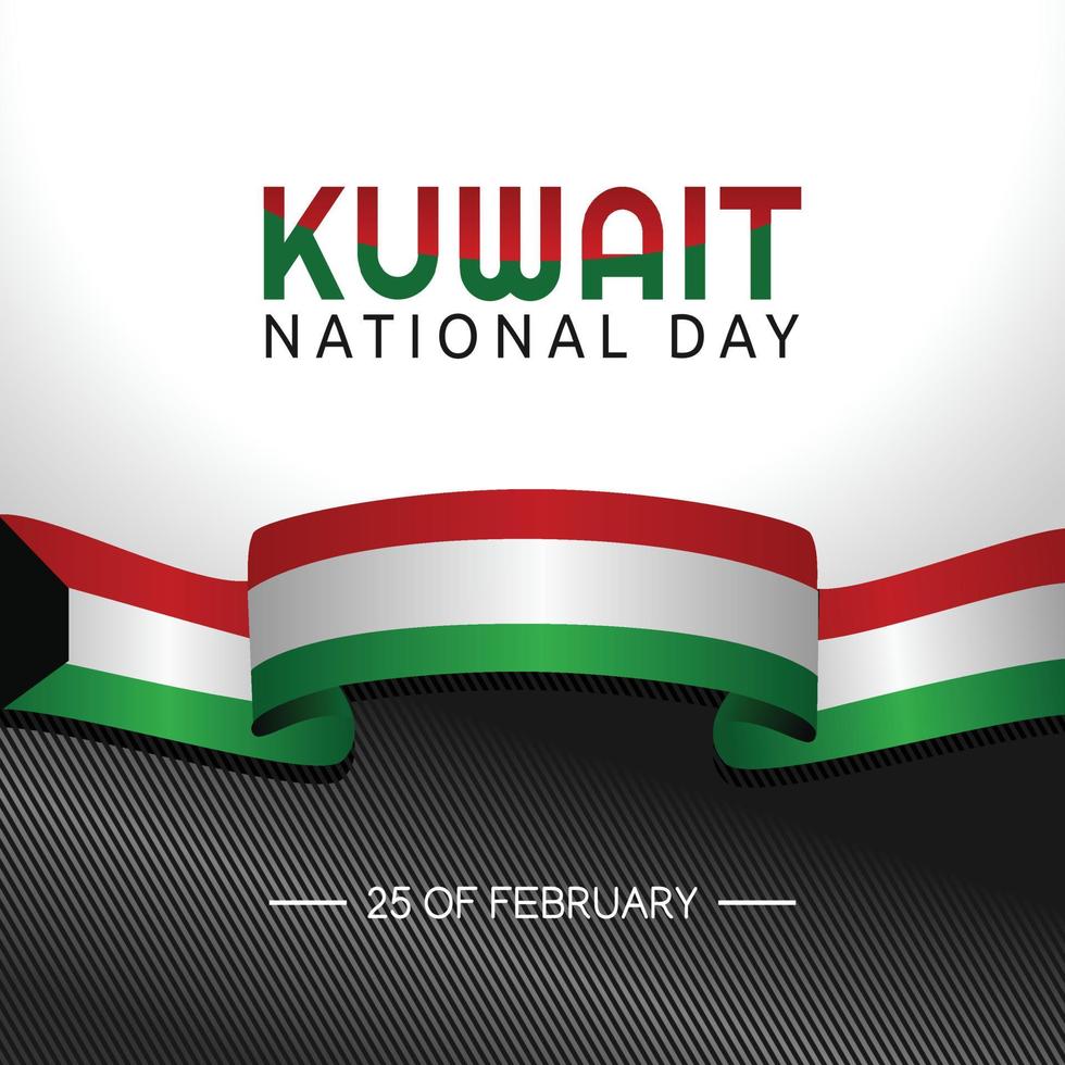 illustration vectorielle de la fête nationale du koweït vecteur