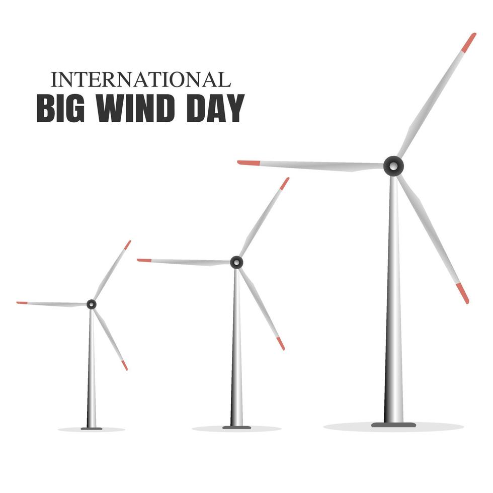 illustration vectorielle de la journée internationale du grand vent vecteur