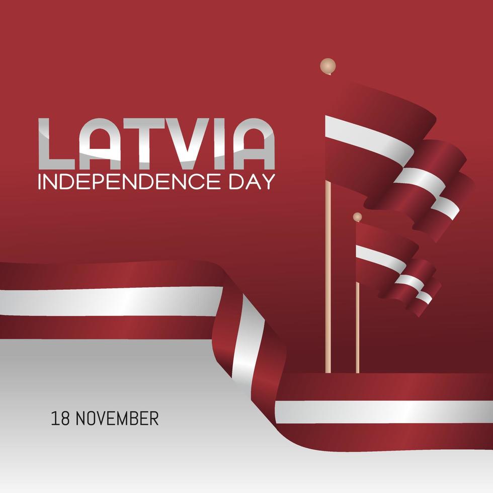 illustration vectorielle de la fête de l'indépendance de la lettonie vecteur