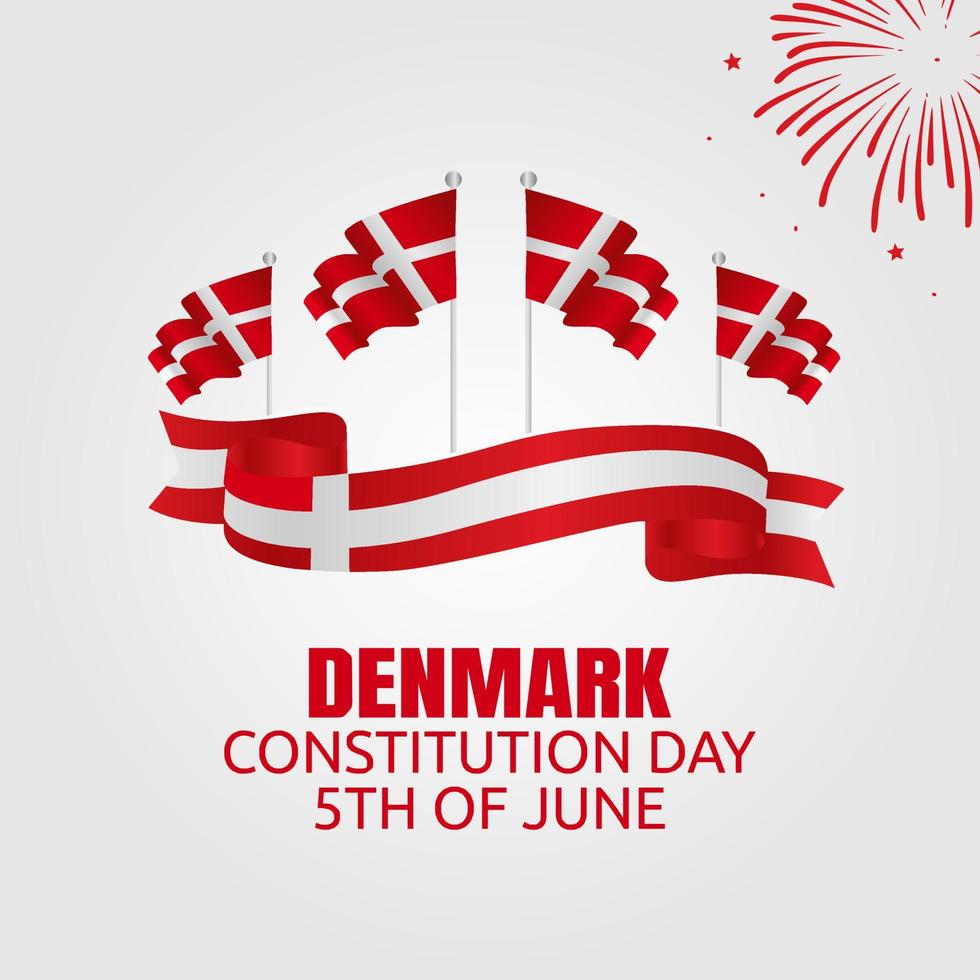 illustration vectorielle du jour de la constitution du danemark vecteur